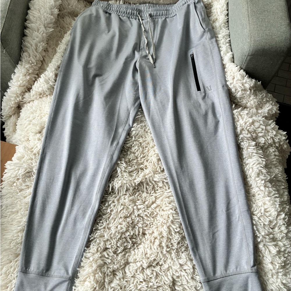 Vuori Light Gray Performance Joggers
